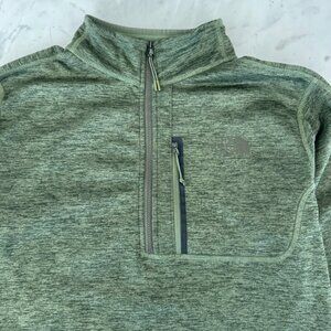 North Face Men’s 1/4 Zip (L) – Green Heather